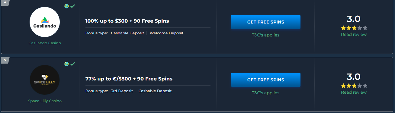casino app with free spins